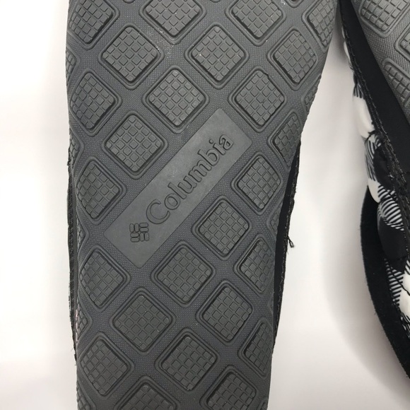 Columbia Packed Out OMNI-HEAT Children Slippers Black Checkered - Picture 10 of 14